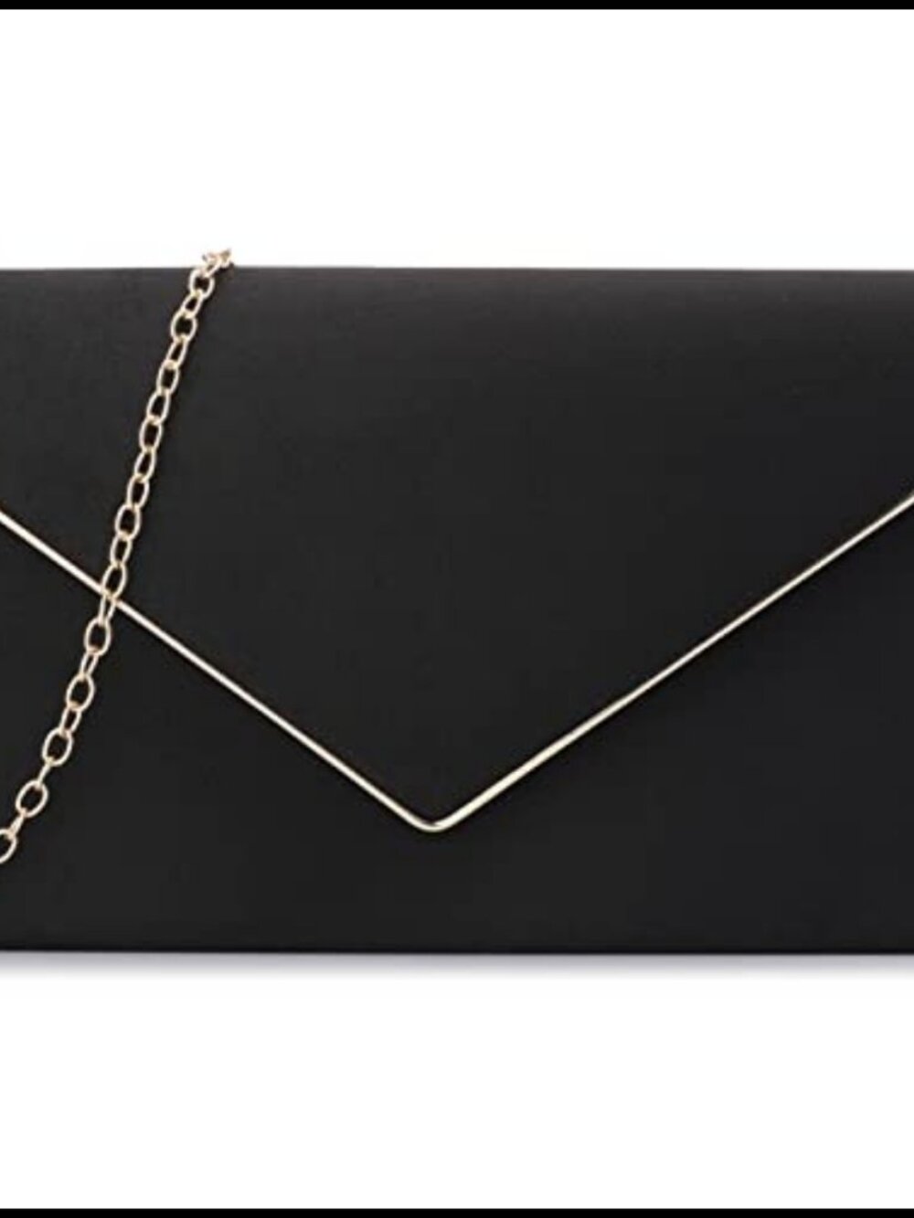 Faux Suede Clutch Purse Evening Bag Detachable Crossbody Chain Women Wedding